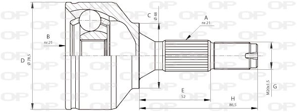 OPEN PARTS Nivelsarja, vetoakseli CVJ5685.10